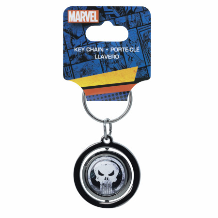 Punisher Logo Spinner Keychain